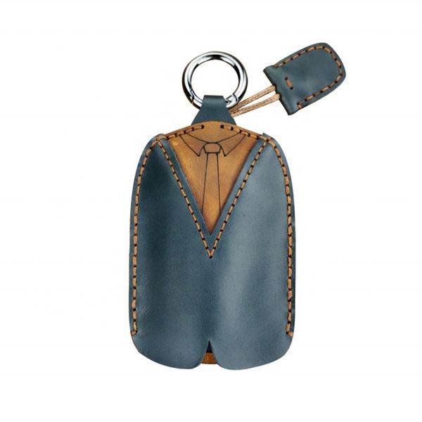 

creative leather key cover chainin stock general model car key case ,handmade leather car key chain, Silver