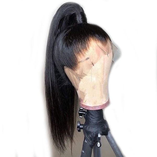 

130 densty full lace human hair wigs pre plucked with baby hair natural straight remy glueless full lace wig for women black