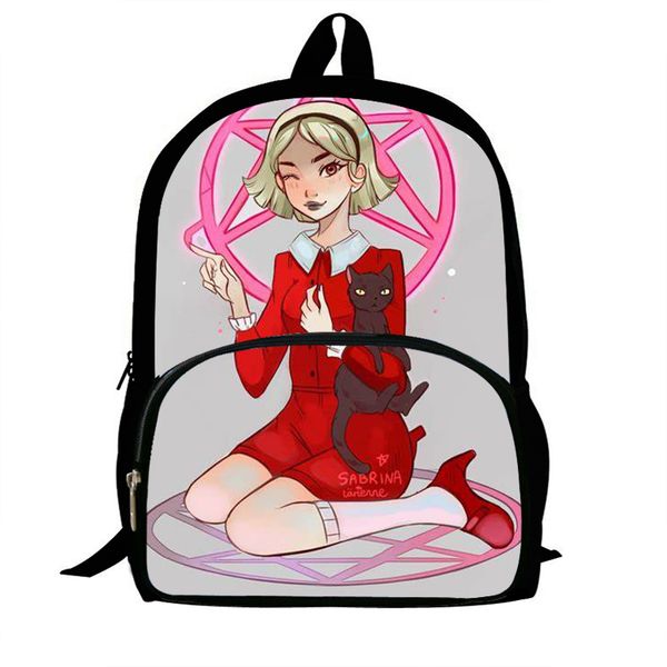 

16inch adventures of sabrina print schoolbag for children schoolbag travel daily backpack for kids students