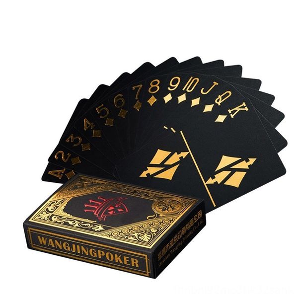 

waterproof plastic poker black pvc playing cards set running wear athletic & outdoor apparel gold silver foil poker deck game card party cla, Black;blue