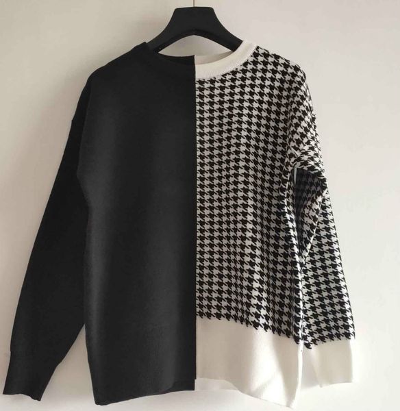 

womens brand coat animal print fashion trend sweater elastic warm ladies casual slim sweater for wholesale, White;black