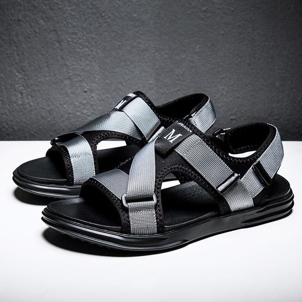 

guderian mens sandals summer shoes men outdoor beach sandals fashion men casual shoe sandalia playa sandales homme 2019, Black