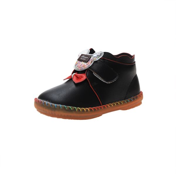 

kids toddler girl shoes infant boot new baby boots for girl boots cartoon fashion cute kawaill baby winter shoes b325, Black;grey