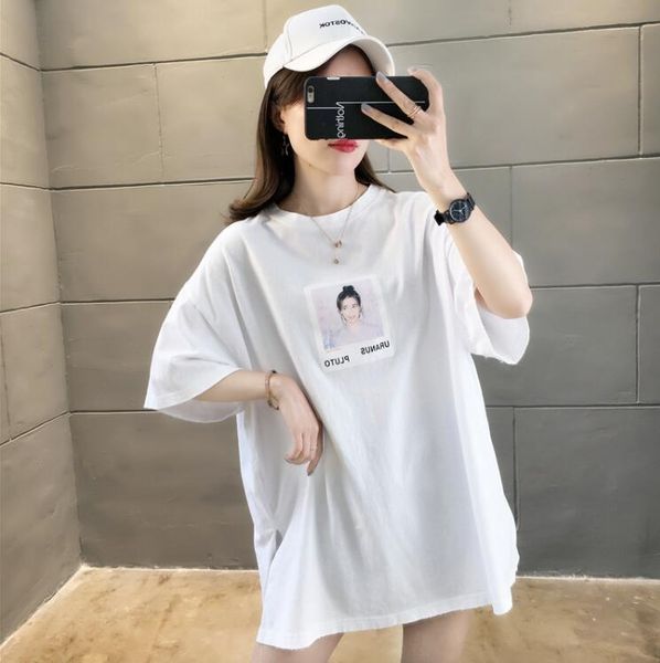 

spring and summer 2020 new net red short sleeve designer t-shirt fashion women's loose large women's wear, White