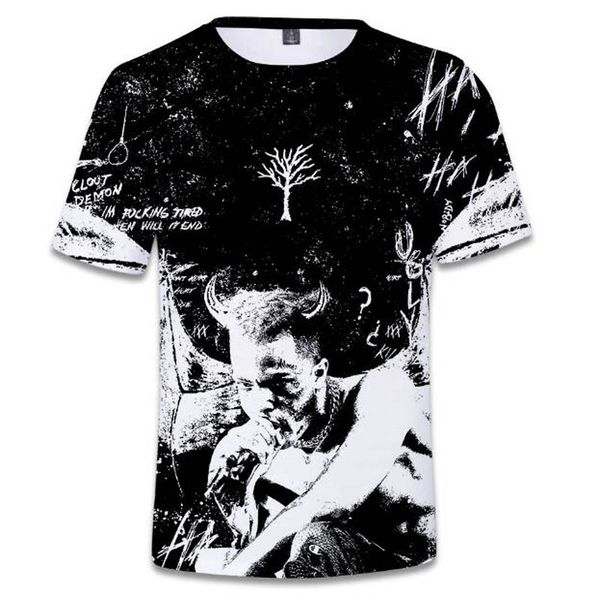 

xxxtentacion новая men футболка xxxtentacion j cole dogg drake мода мужской hipster xt tee rap с коротким рукавом рубашки 3d top plus size, White;black