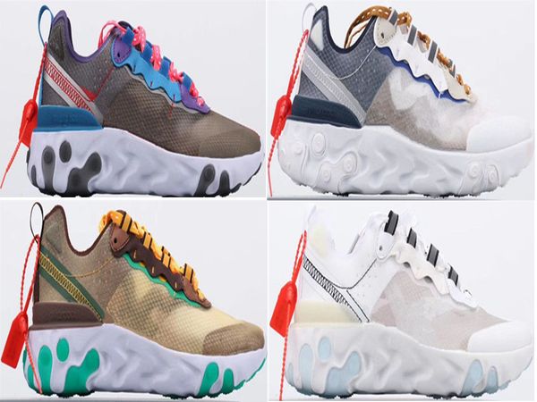 

2020 react element 87 mens women running shoes takahashi shield joint mesh breathable ultralight running shoes size 36-46