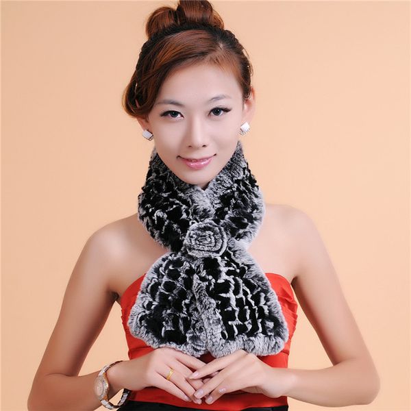 

luxury weave fur women warm winter scarf new fashion women winter scarf 100% fur ing, Blue;gray