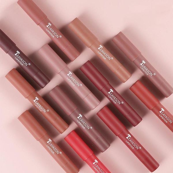 

teayason 3шт / set matte velvet lipstick pen нет выцветания nude туман lip придерживайтесь водонепроницаемый прочный макияж высокого пигмент