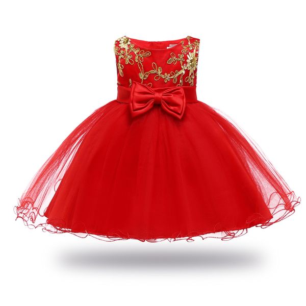 

newborn baby girls lace sleeveless tutu dress girl baptism clothes kids princess dress for birthday party infant vestidos 0-24m, Red;yellow