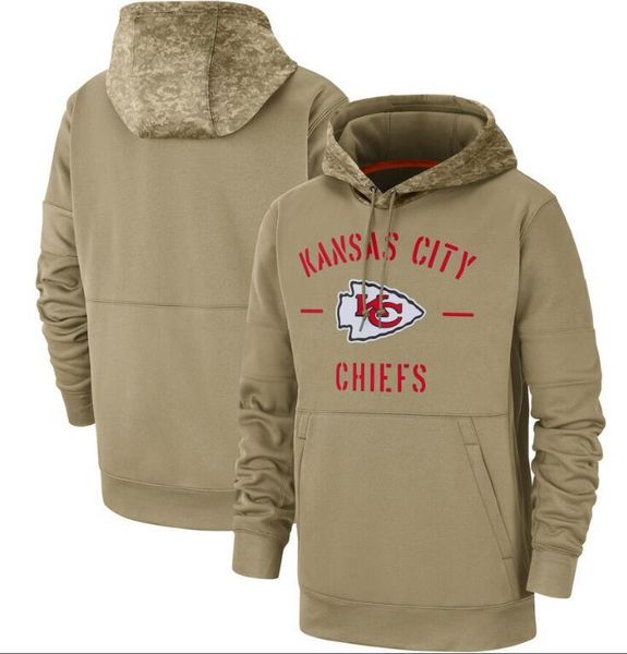 

new kansas city sweatshirt tans chief hoodies 2020 men women youth salute to service sideline therma performance pullover hoodies02, Blue;black