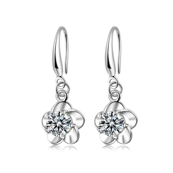 

fashion zircon korean plum flower earrings ladies, Golden
