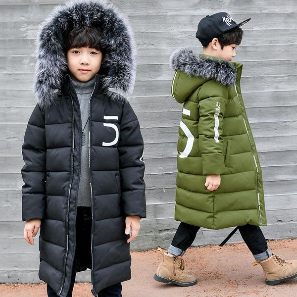 

winter thicken windproof warm kids coat waterproof children outerwear kids clothes boys jackets for 3-12 years old, Blue;gray