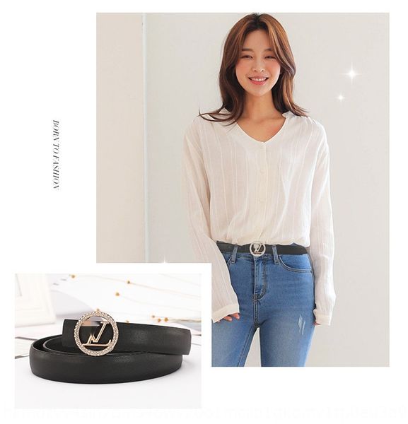 

belt dress diamond clothing second layer cowhide women's diamond casual simple all-match dress decorative belt, Black;brown