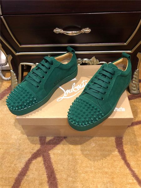 

fashion luxury red bottom shoes men's platform shoes red outsole boots non-slip wear-resistant men's and women's casual shoes, Black