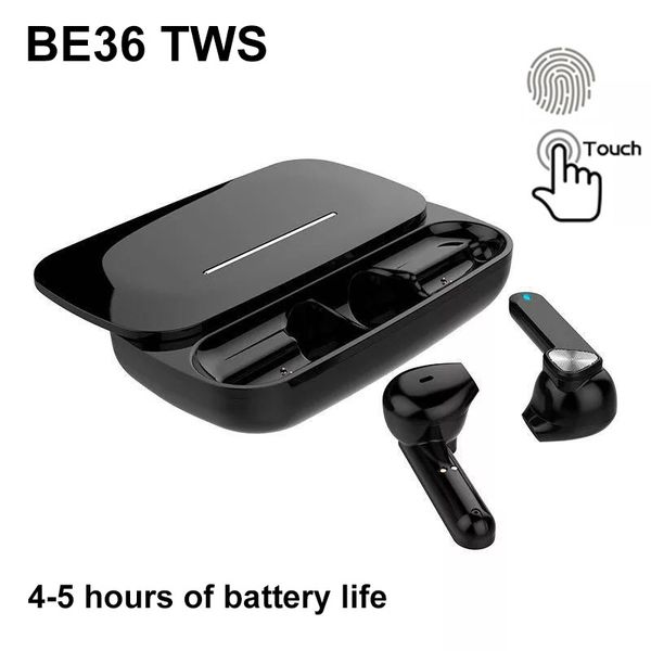 

be36 tws bluetooth наушники беспроводные наушники стерео автоматическая пара портативные ear erbuds для iphone samsung huawei xiaomi android