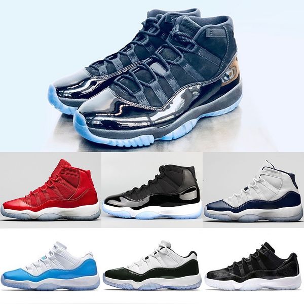 

new mens 11 11s basketball shoes prom night concord 45 black bred metallic gold men womens sports sneakers eur 36-47