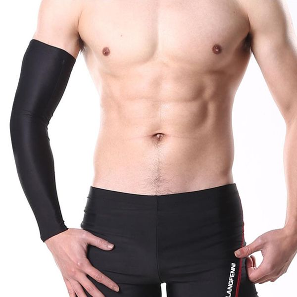 

1pc cool outdoor sport basketball running breathable sun protection arm guard sleeve, Black
