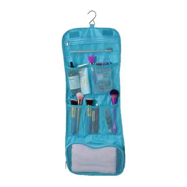 

fashion women man portable foldable travel cosmetic case hanging toiletry bags bathroom storage bag organizer make up bag new