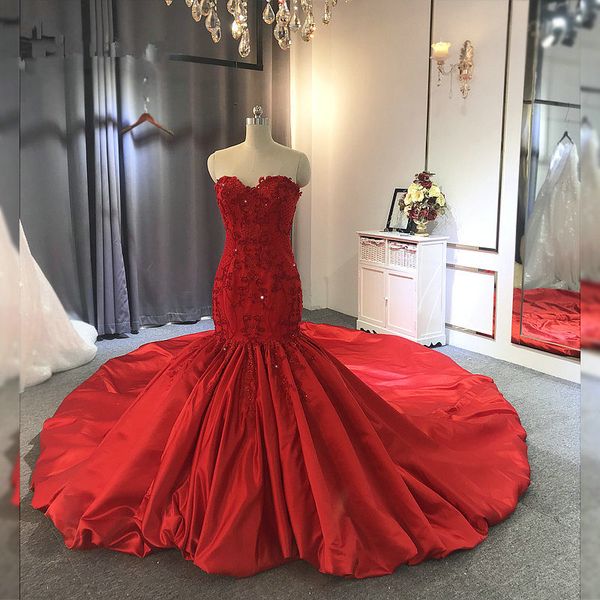 

vintage red lace appliqued mermaid prom dresses sweetheart lace-up back sheath evening gown long plus size formal party dress, Black