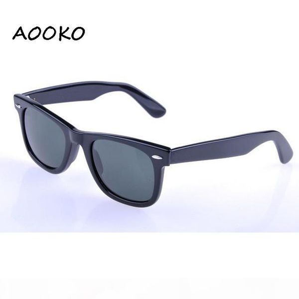 

aookojeff men glass gray dark green lens sun glasses outdoor uv protection women oculos de sol masculino sunglasses 50 52 54mm, White;black