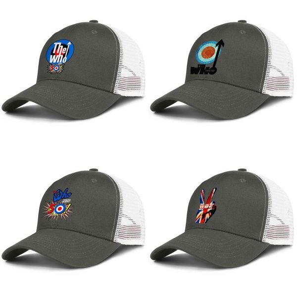 

the who hits 50 army-green for men and women trucker cap ball styles designer mesh hats hd rock bands hits 50th anniversary us tour leap, Blue;gray