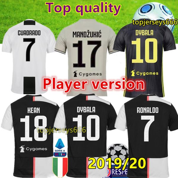 

New player ver ion juventu occer jer ey football hirt 2019 2020 ronaldo 18 19 20 uniform champion bernarde chi dybala hirt