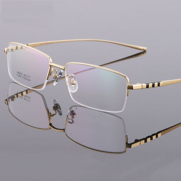 

coyee 2019 new men business style eye glass pure titanium ultralight eyeglasses myopia spectacles optical eyewear, Black