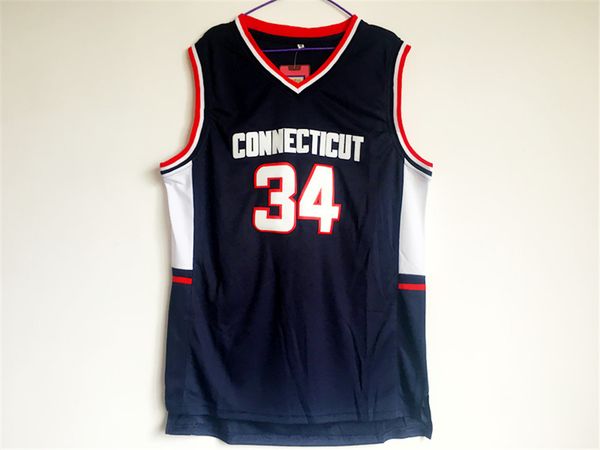 

ncaa connecticut huskies #34 ray allen college basketball jersey, Black