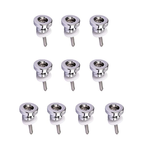 

10pcs bass guitar screws with guitar strap wool washer for guitar parts, Black;brown