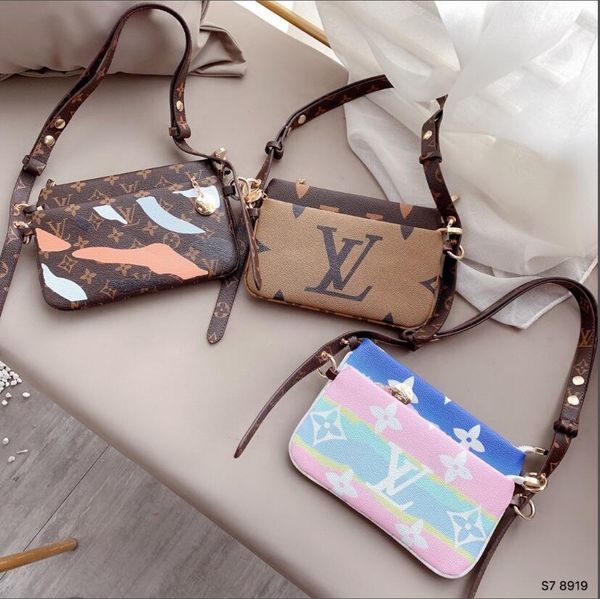 

2020 new classic female designer ladies all-match high-quality leather casual shoulder bag handbag messenger bag wallet