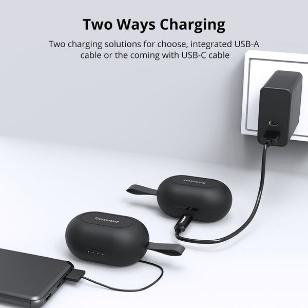 

version] tronsmart spunky beat bluetooth tws earphone wireless earbuds with qualcommchip, cvc 8.0, touch control