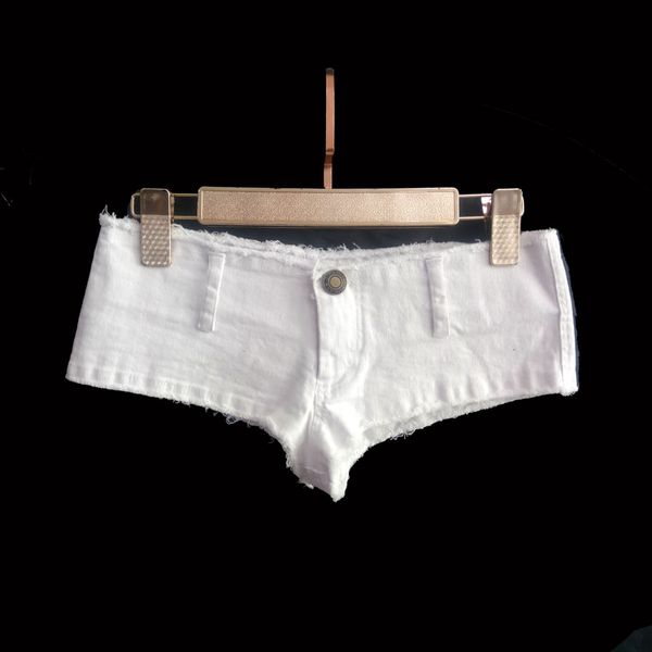 Shorts Mulheres Sexy Mulheres Borla Bave Cintura Curta Denim Calças de brim do vintage Micro Mini Club Wear Plus Size