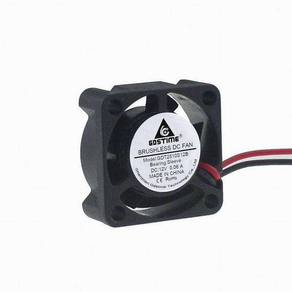 

dc12v 0.06a 2510 2.5cm 25x25x10mm 10000rpm 2pin мини бесщеточный самолет модель 3d printing вентилятор охлаждения