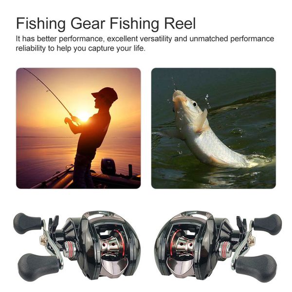 

fishing reel 8.1: 1 18 + 1 bearing windlass multiplier reel centrifugal dual brake bait casting reel 2 type right/left hand