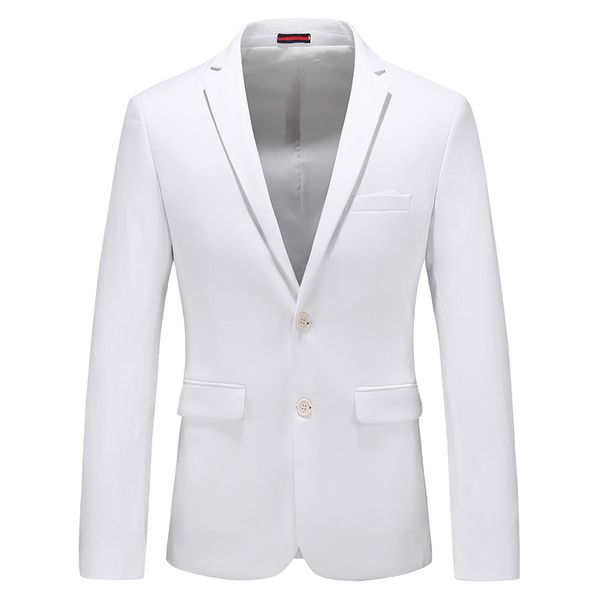 

mogu men's new arrival spring suit men blazer fashion slim fit male suits casual solid color blazers plus men size m to 6xl, White;black