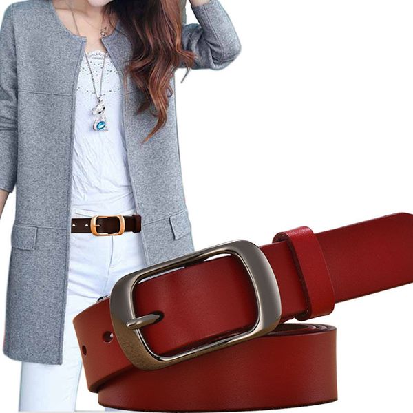 

retro pin buckle female fashion simple wild korean ladies new decoration jeans belt students yl901 c19010301, Black;brown