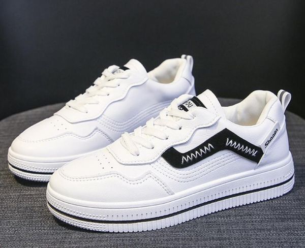 

comfortable women sneakers fashion rhinestone platform white sneakers for women breathable pu leather shoes, Black