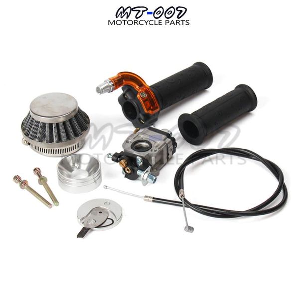 

carburetor carb air filter stack twist throttle accelerator grip + cable for 47cc 49cc mini moto atv pocket bike motorcycle
