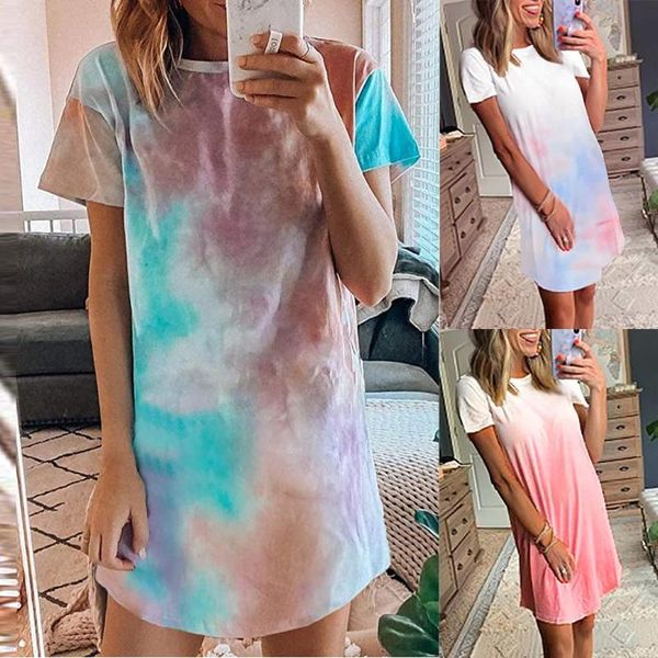 

2020 fashion casual dress femme robe t shirt dress women summer women tshirt mini dropshipping, Black;gray