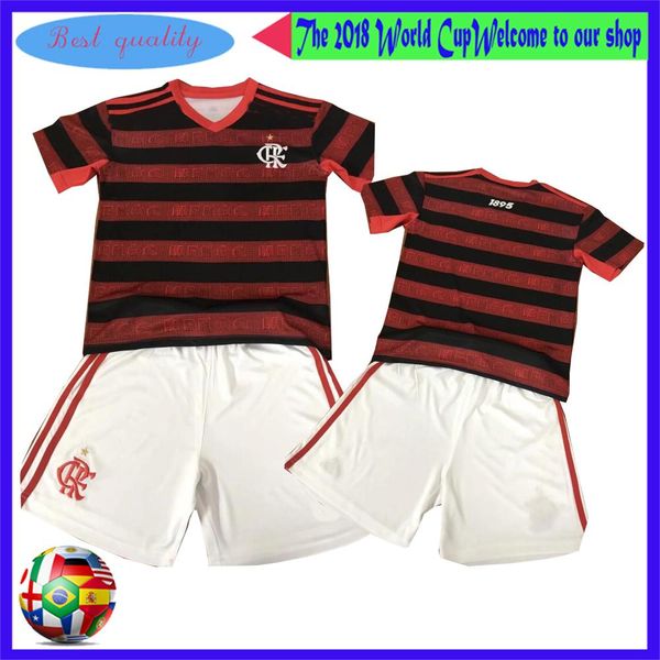 

Kids kit 19 20 Flamengo soccer jersey Flamenco DIEGO GUERRERO E .Ribeiro MANCUELLO H.DOURADO VINICIUS JR Brazil Children 2019 2020 Boys