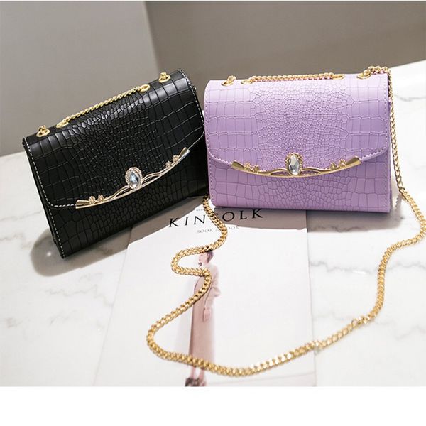 

british fashion simple small square bag women designer handbag 2019 pu leather chain mobile phone shoulder bags