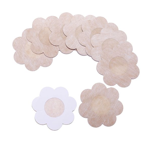 

5pairs/lot breast petals reusable invisible self adhesive sticker cover bra for women pasties heart flower intimates accessories, Black;white