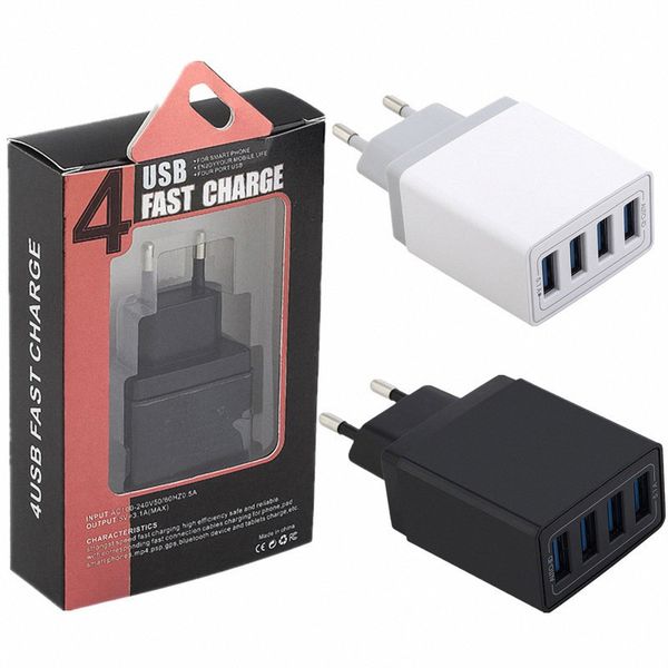 

5v 2.4a скоростное зарядное устройство ес сша великобритании зарядное устройство 3 порта usb адаптер для ipad iphone 7 8 х samsung s8 s9 при