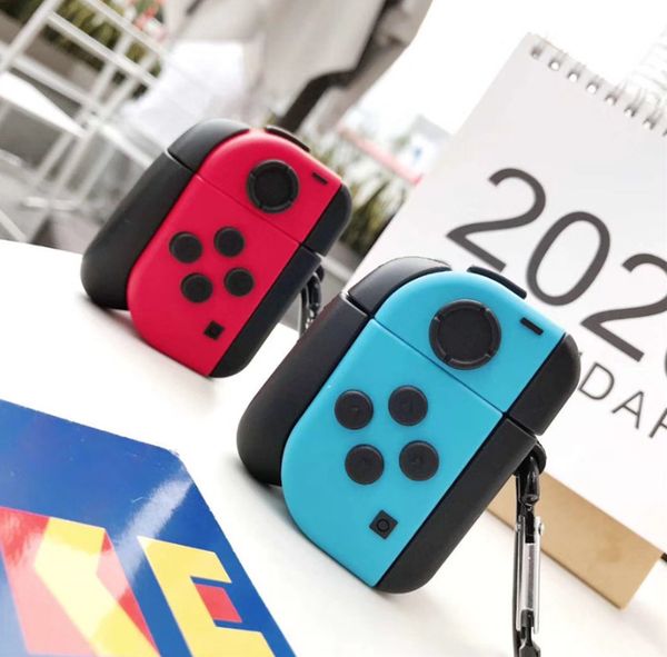 

lovely case for airpods band game boy machine 3d cartoon silicone ring earphone headser accessories for apple airpods with metal buckle