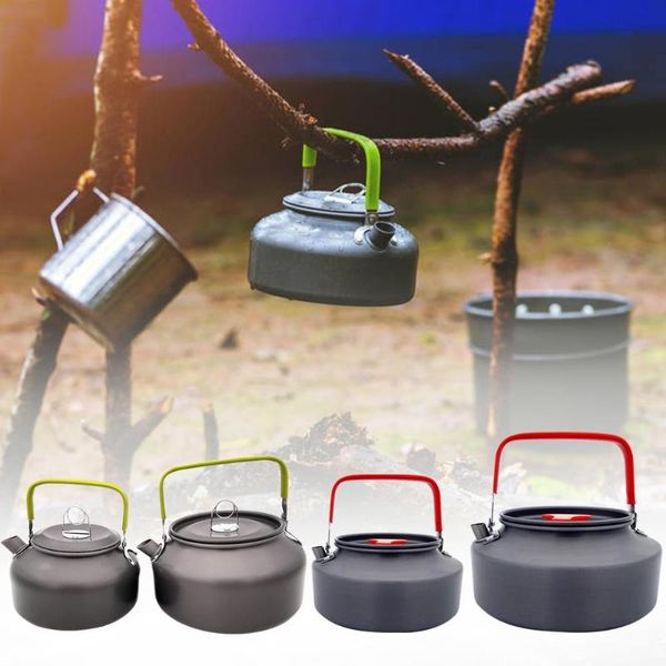 

portable outdoor camping teapot aluminum alloy water bottle corrosion resistance hard oxidation treatment kettle pot cookware