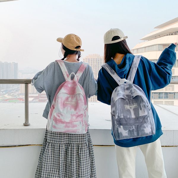 

women's backpack gradual color backpack outdoor travel canvas bag student bag 2020 new creative