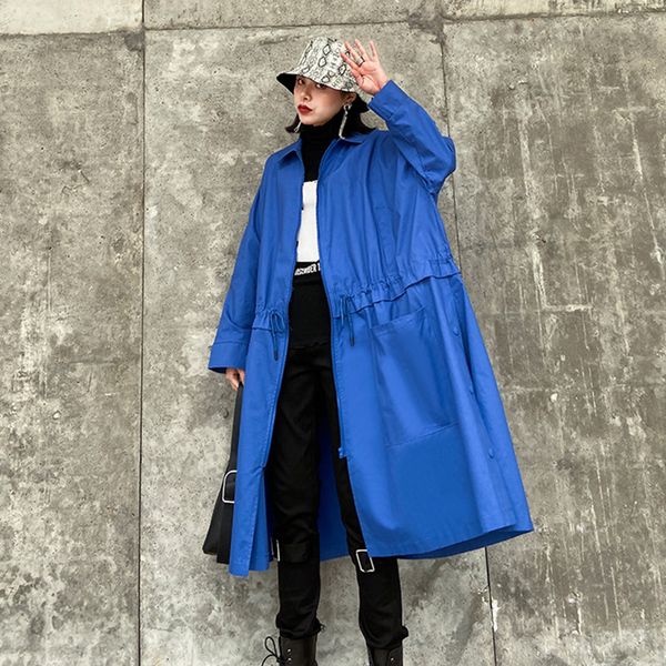 

johnature spring 2020 solid color повседневная мода сыпучие отложной воротник женщин пальто новая streetwear застежки-молнии tie женский жел, Tan;black