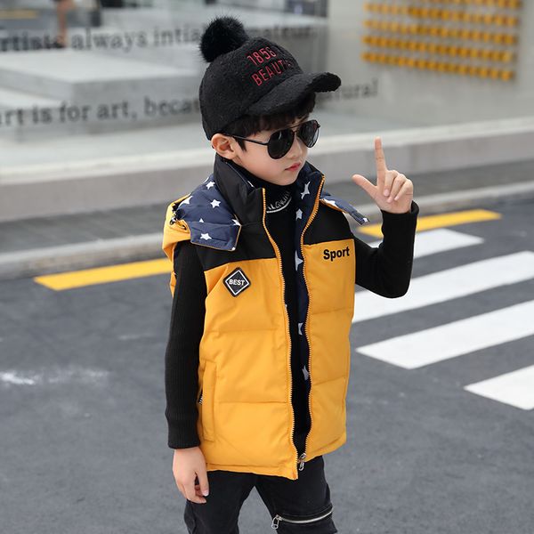 

2020 new children's down jacket vest boys girls baby korean, Blue;gray