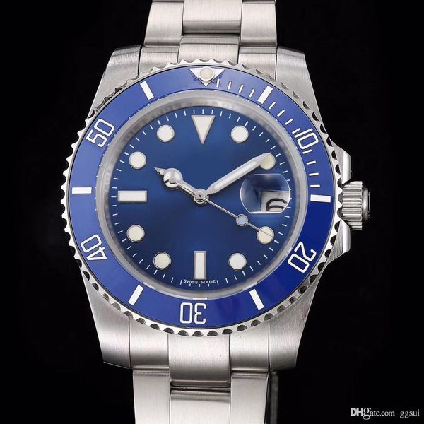 

luxury men's watch sub style ceramic ring automatic mechanical movement sapphire glass christmas gift, Slivery;brown