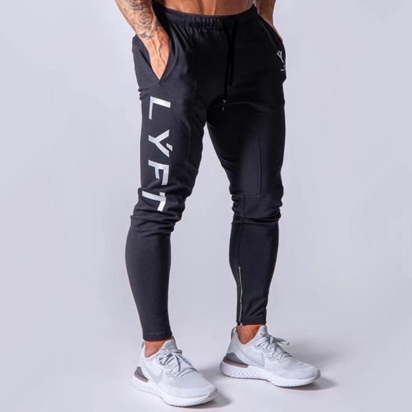 

joggers sweatpants men's casual skinny pants black trousers male gym fitness workout cotton trackpants spring autumn sportswear